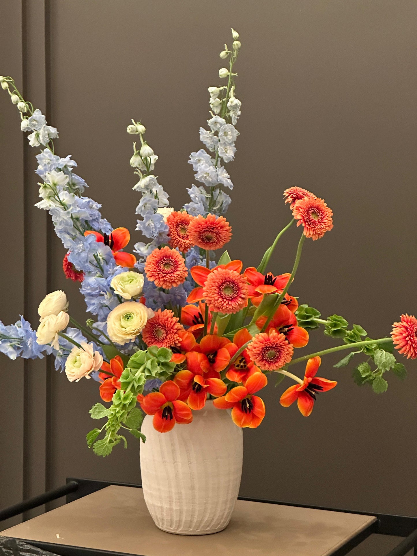 Coral & Sky Flower Arrangement