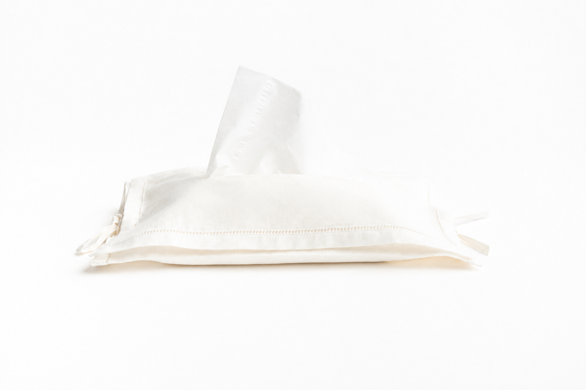 Tissue cover plain luxury linen