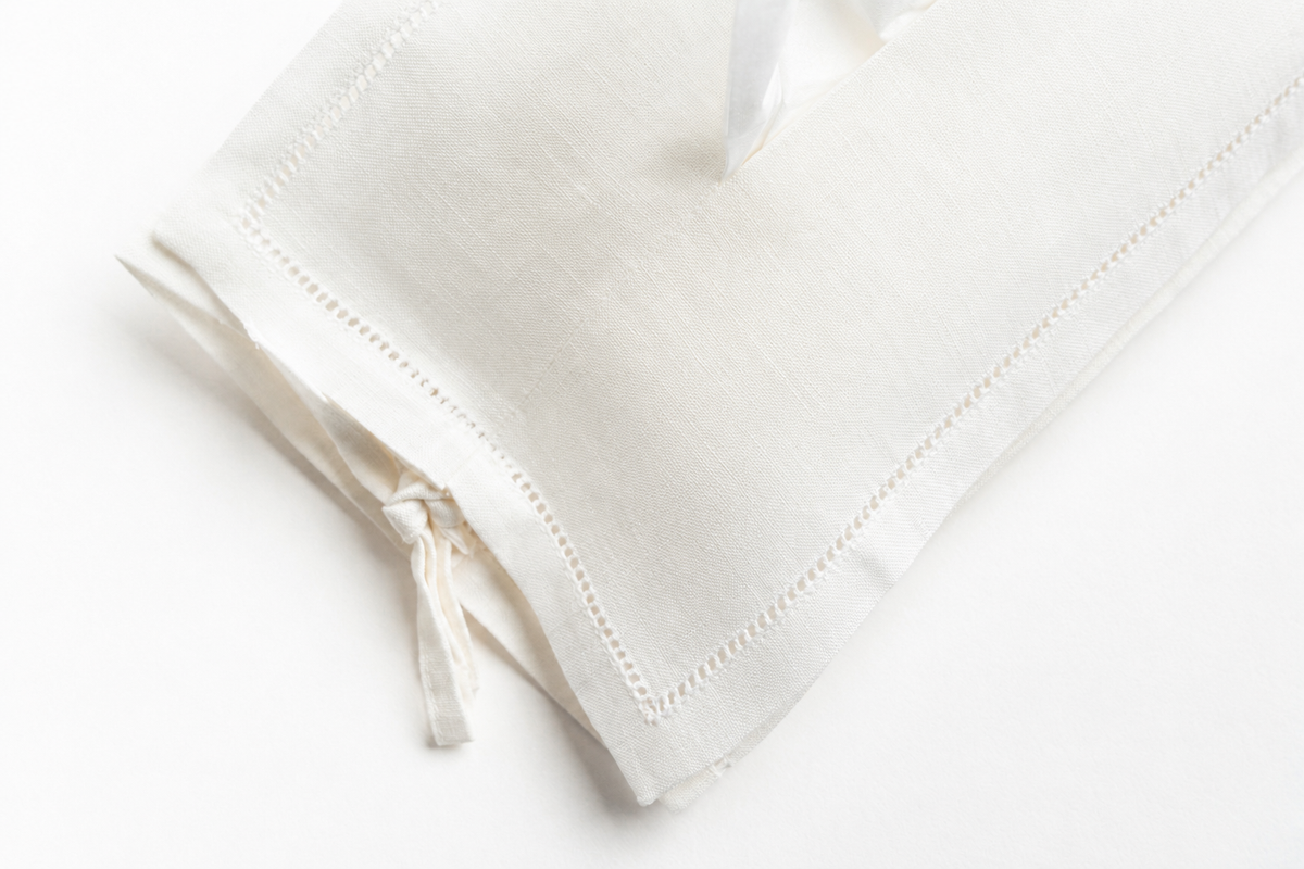 Tissue cover plain luxury linen