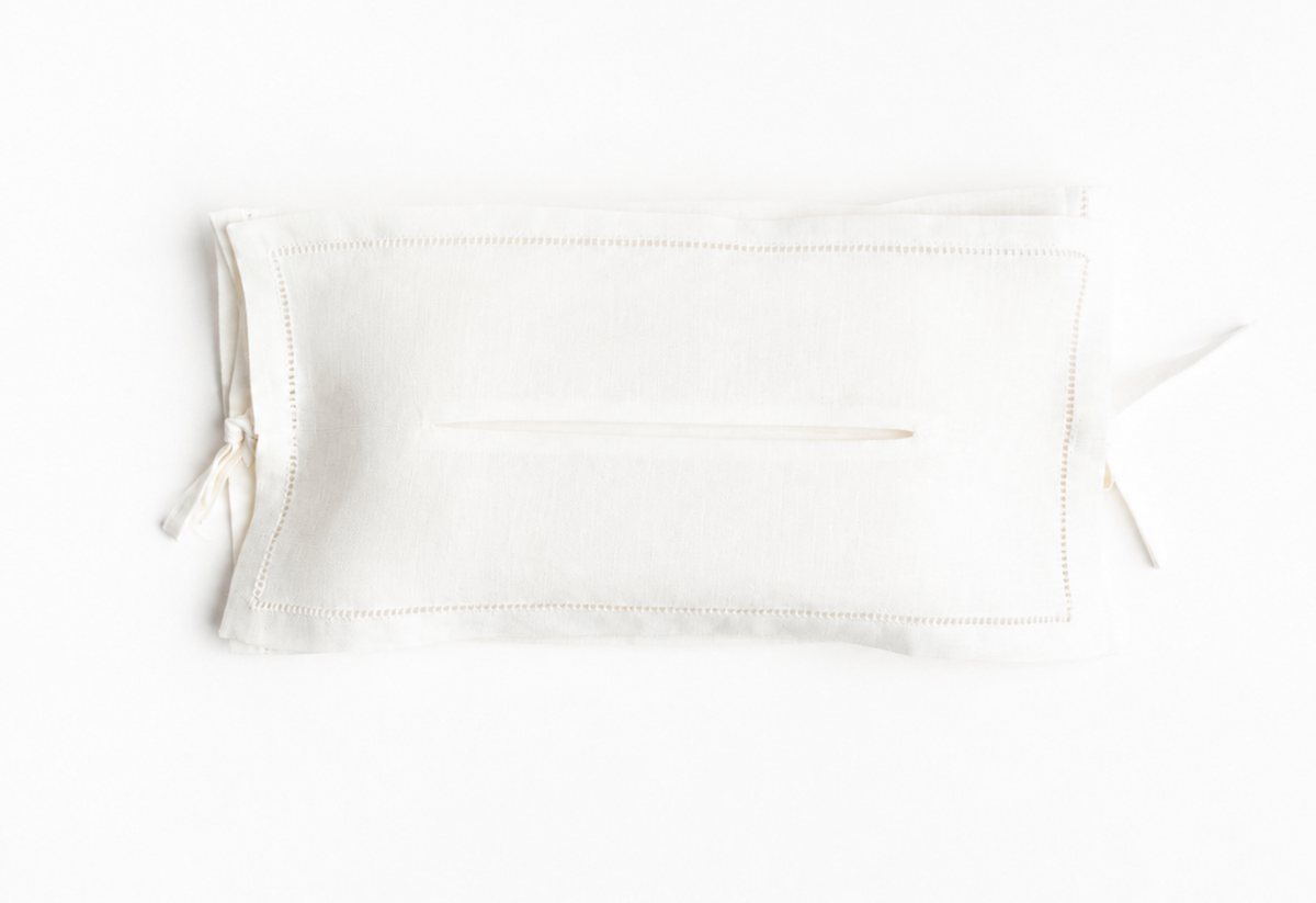 Tissue cover plain luxury linen
