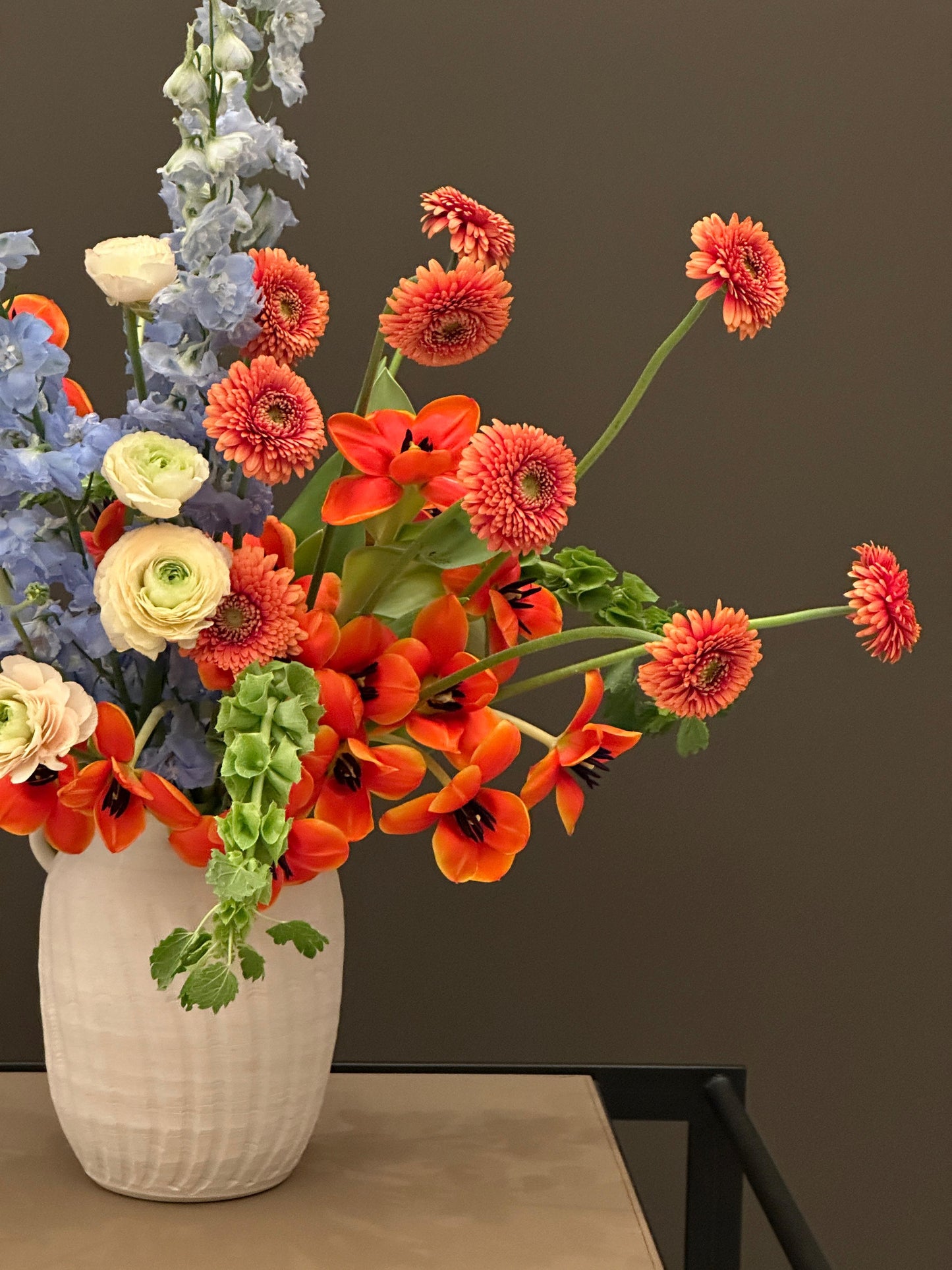 Coral & Sky Flower Arrangement