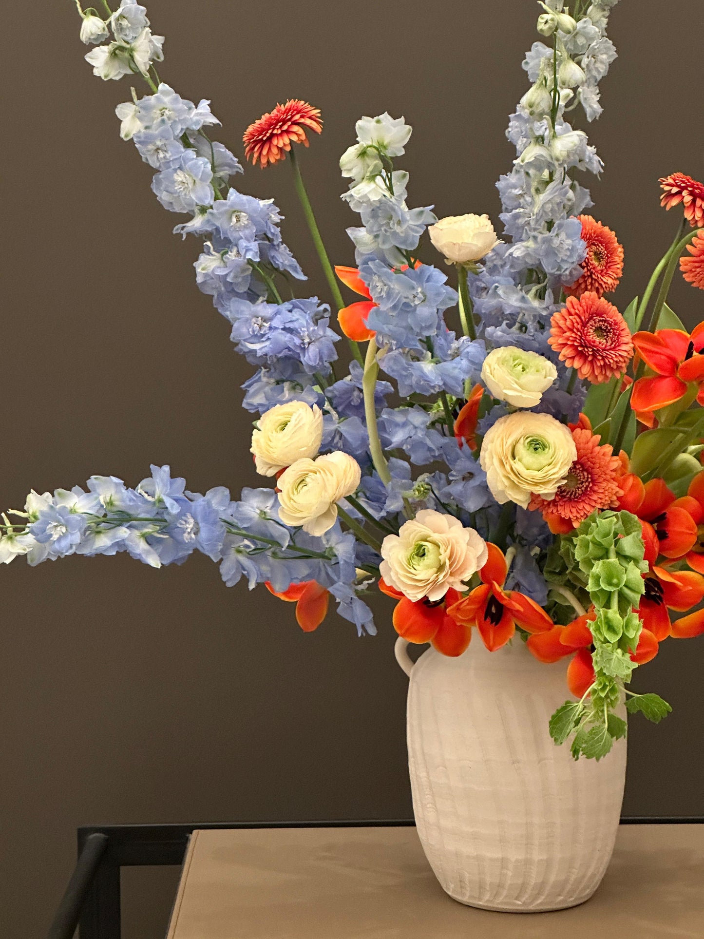 Coral & Sky Flower Arrangement